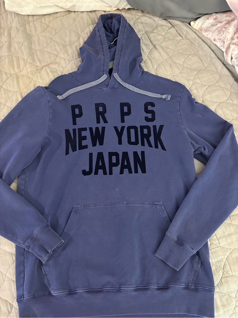 PRPS Men's Hooded Pullover Sweatshirt - Deep Blue
